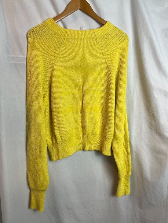 Free People Sweaters - Women's Yellow Free People Crew neck Sweater, Size M